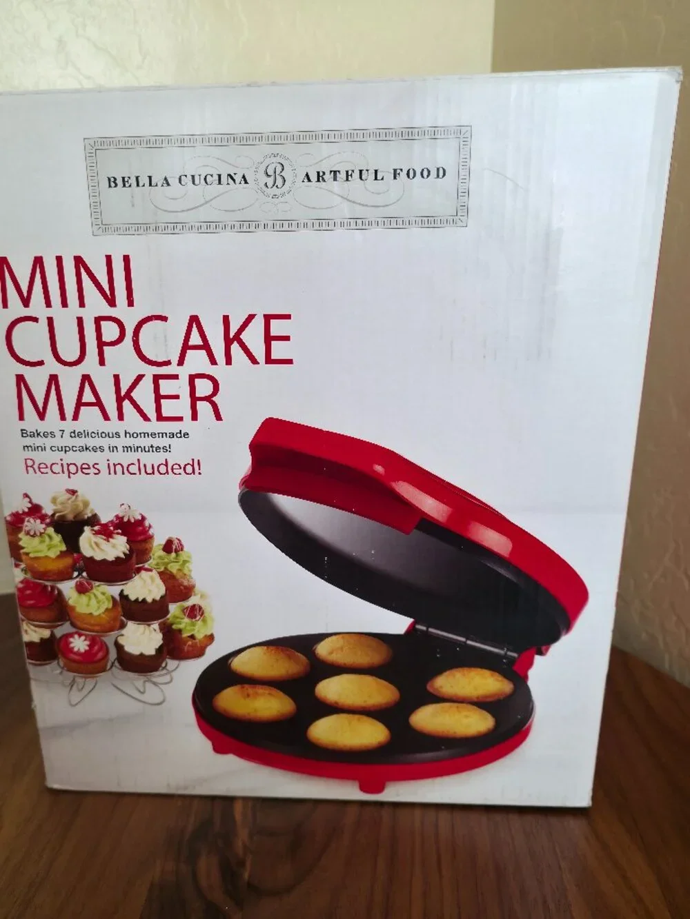Mini Cup Cake Maker Non-Stick w/manual NIB